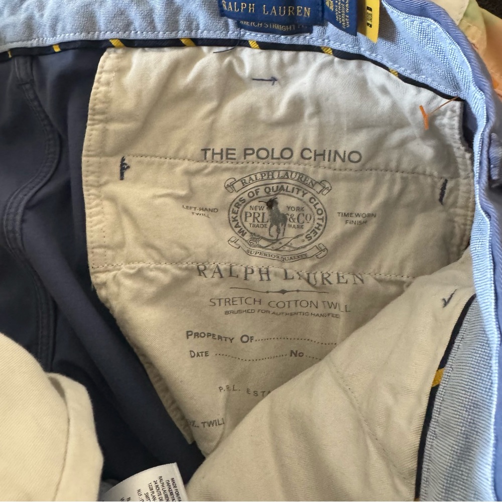 Polo Ralph Lauren Stretch Straight Fit Chino SZ 38 - Picture 5 of 5